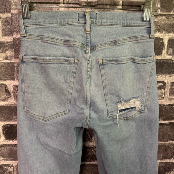 AGOLDE Sophie High Rise Skinny Crop Jeans Parallel Light Wash Raw Hem - Picture 9 of 13